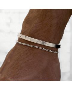 Snake-shaped Cuban Link Chain Box Fashion Simple C- Shaped Bracelet
