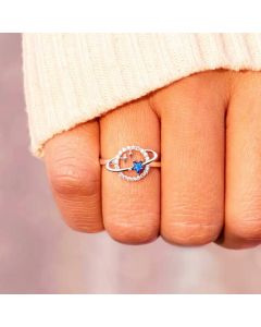 Double Star Surround Fantasy Star Index Ring