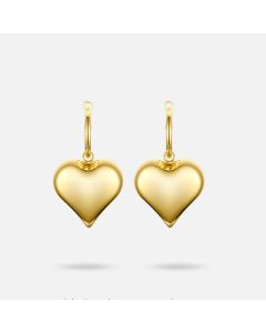 Fashionable Personality Titanium Steel Heart-Shaped Earrings