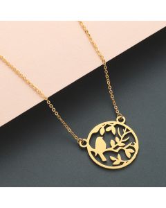 New Stainless Steel Animal Bird Necklace Fashion Sparrow Necklace