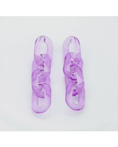 Colorful Transparent Jelly Chain Buckle Earrings