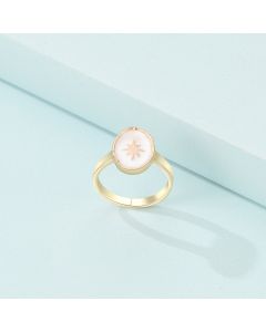 Six-pointed Star Alloy Sweet Golden Ring