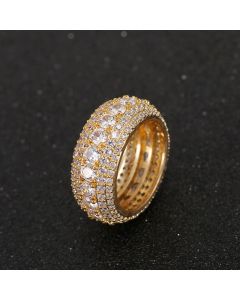 Five rows of zircon men's rings