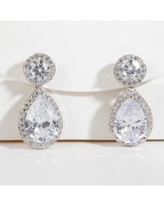 Water Drop Zircon Earrings Affordable Luxury Fashion High Sense Special-interest Design