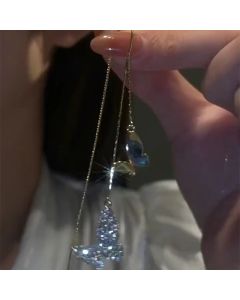 Fashion Design Diamond Butterfly Tassel Earwires