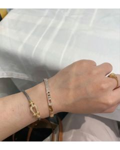Light Luxury Mobile Sliding Three Diamond Diamond-encrusted Bracelet Female