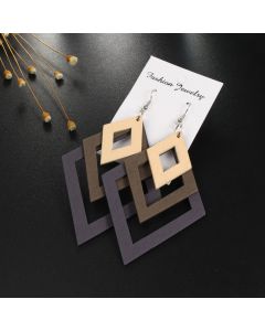 Jewelry Creative Square Multi-layer Earrings