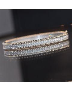 Fashion Full Rhinestone Bangle Bobo Bead