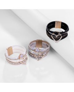 Bohemian Multilayer Bracelet Love Heart Open Bracelet