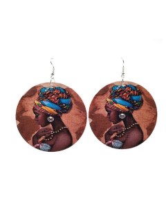 Wood Earrings Print Earrings Earrings