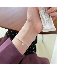 Women's Loving Heart In Sterling Silver Bracelet