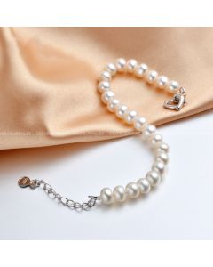 Fashion Steamed Bun Round Pearl Bracelet Gift