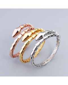 Elegant Snake Bracelet Ring Set Glossy Simple