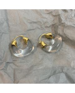 Fashionable U-Shaped Earrings Female New Personality Exquisite High-End Transparent Resin Earrings