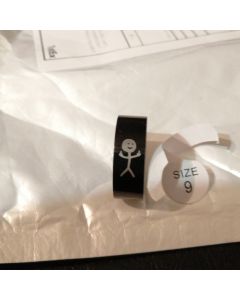 Stainless Steel Personality Couple Graffiti Ring