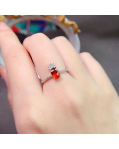S925 Sterling Silver Cute Pineapple Ring Empty Holding Oval 5x7mm Simple And Elegant Female Ring Setting