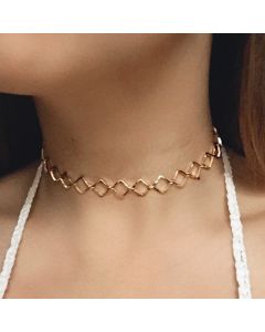 Hollow Diamond Necklace Necklace Clavicle Chain