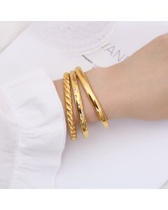 Gear Irregular Wave Buckle Stainless Steel Bracelet