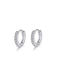 Temperament Black And White Zircon Auricular Ring