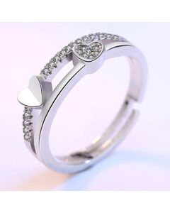 European And American Love Double Ring Ladies
