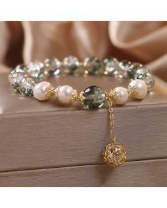 National Style Retro Green Ghost Beaded Bracelet Girl
