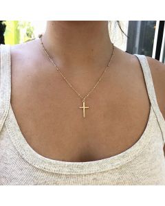 Personality Round Bead Sweater Religious Short Female Clavicle Chain