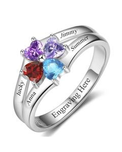 Lovers Rings Silver Rings Female And Male Pair Gift Lettering