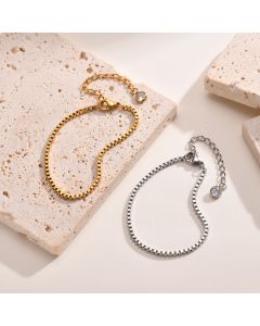 European And American Ornament Personalized Minority Bracelet Stainless Steel Box Chain