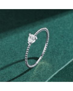 Twist Double Sterling Silver Charm Ring