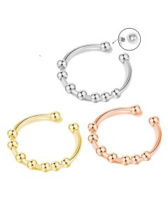 DIY Bead Screwable Pressure Stainless Steel Ring