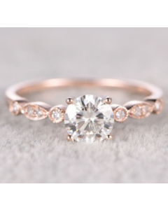 Simple zircon ring female