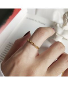 Sterling Silver Korean And European Three-dimensional Buckle Tail Ring