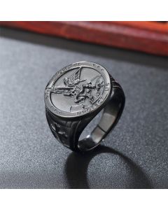 Stainless Steel Jewelry Holy War Angel Men's Titanium Steel Ring