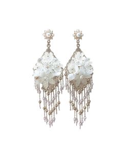 Needle Korean Dongdaemun Fashion New Metal Pearl Flower Tassel