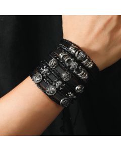 Men's Friend Hand-woven Five-piece Multi-layer Suit Bracelet