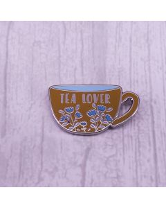 Beautiful Flower Cup Brooch Tea Lover Friend's Gift