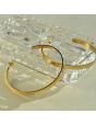 Retro Large Earrings Large Circle C-shaped Earrings Women's Titanium Steel 18k Gold Earrings