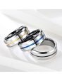 Blue Tungsten Steel Slotted Men's Ring Simple Blue Ribbon Tungsten Gold Anti-rub Thumb Ring Bracelet