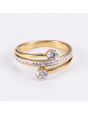 Elegant Spiral Zircon Female Ring