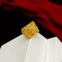 Gold-plated men's three-dimensional dragon sand gold ring