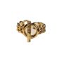New Micro-inlaid Zircon Metal Texture Ring Creative Design Chain Ring