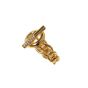 New Micro-inlaid Zircon Metal Texture Ring Creative Design Chain Ring