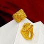 Gold-plated men's three-dimensional dragon sand gold ring
