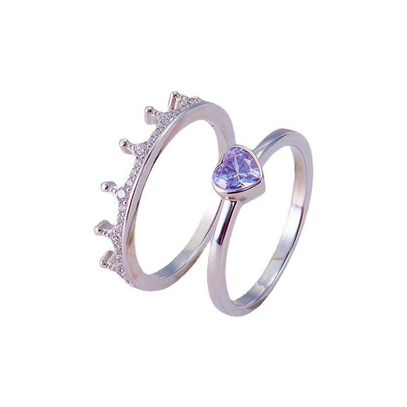 Silver European And American Style Creative Fashion Love Ring Wedding Birthday Gift