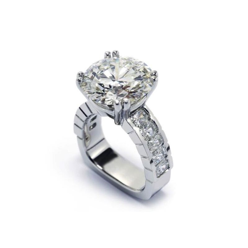 Dramatic Octave Zirconium Diamond Ring