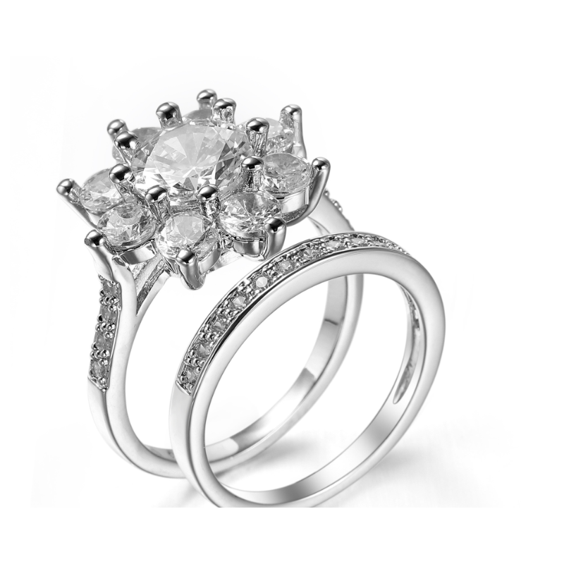 Creative zircon combination ring