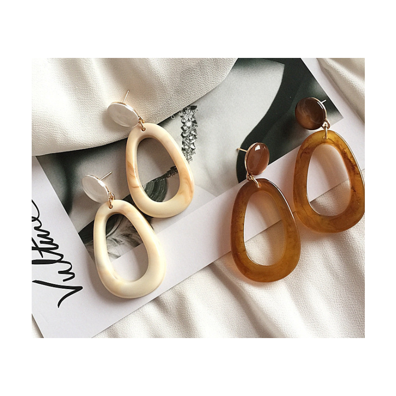 Drop style resin earrings
